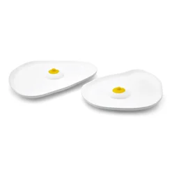 Assiettes Tatas (Blanc Brillant, Jaune)
