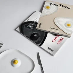 Assiettes Tatas (Blanc Brillant, Jaune)