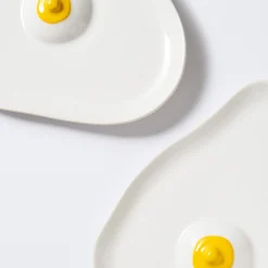 Assiettes Tatas (Blanc Brillant, Jaune)