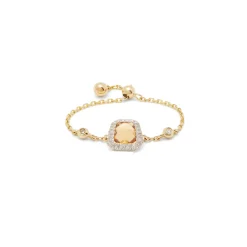 Bague Citrine Carree