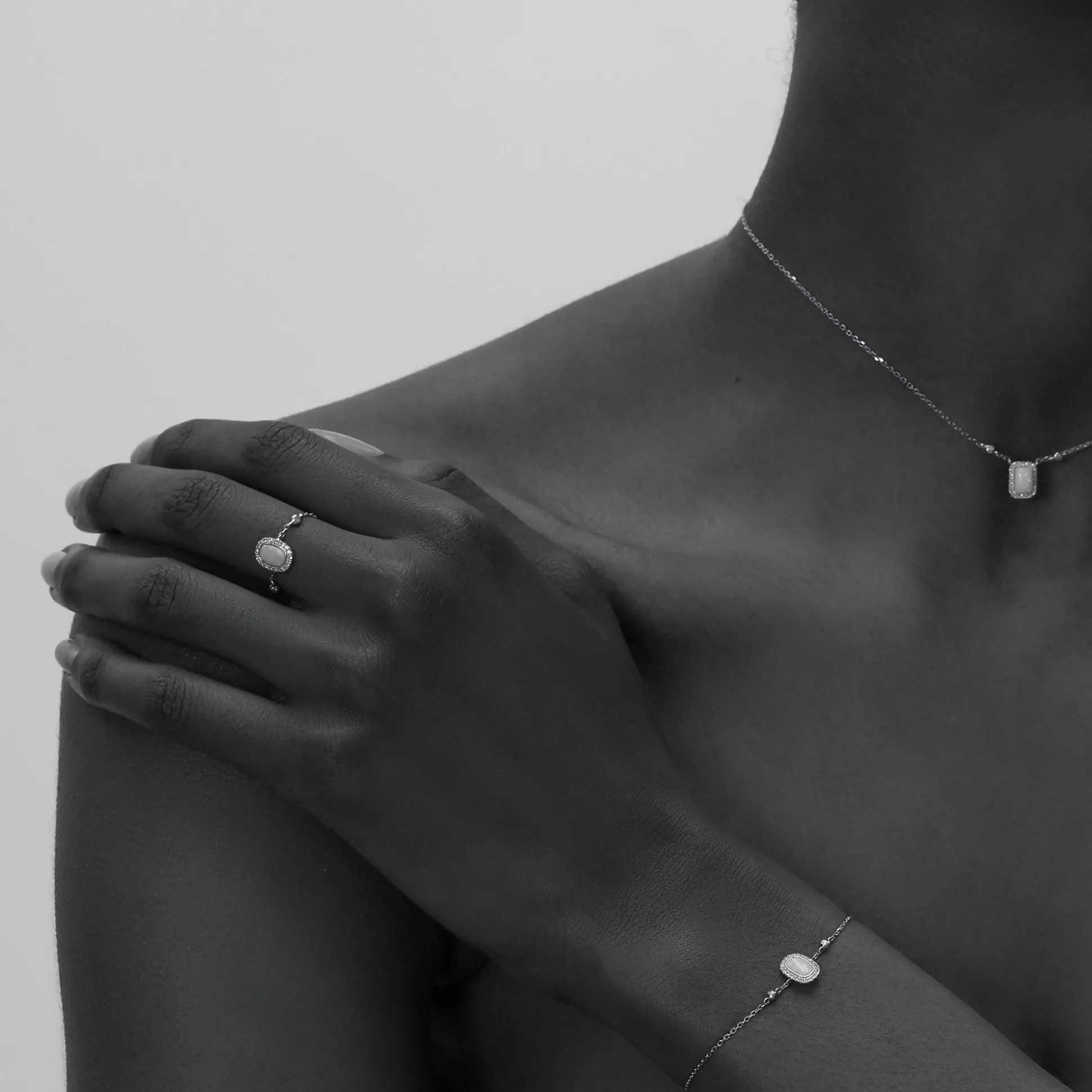 Bague Opale Carree