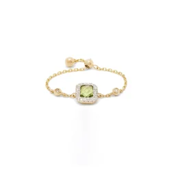 Bague Peridot Carree