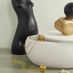 Boite A Bijoux (Blanc, Or, Noir)