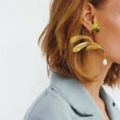 Boucle D'Oreille Mobile Dore