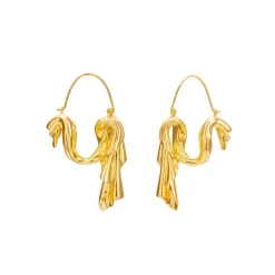 Boucles D'Oreilles Drapees Pendantes (Or)
