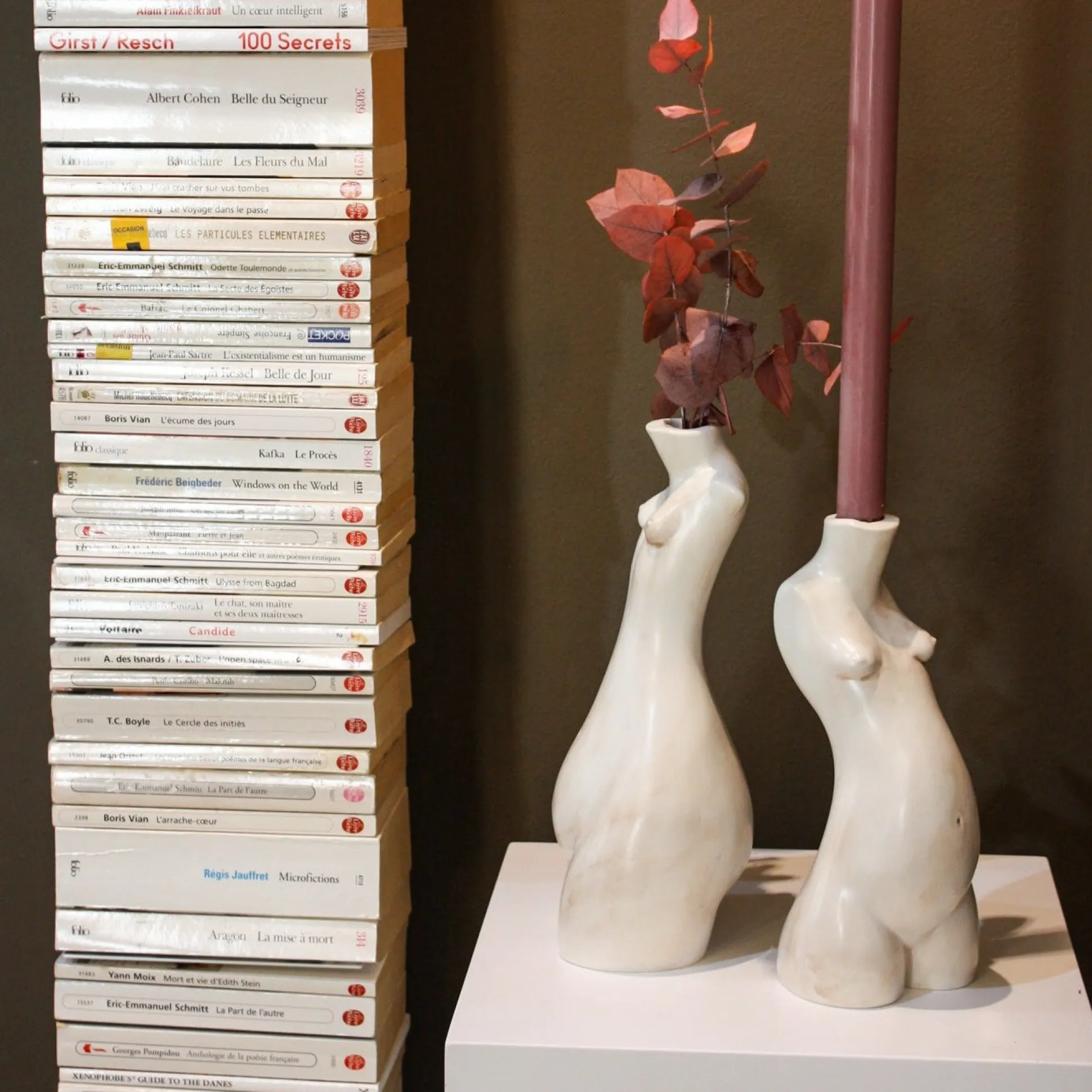 Bougeoir Tit For Tat Court (Marbre Mat)