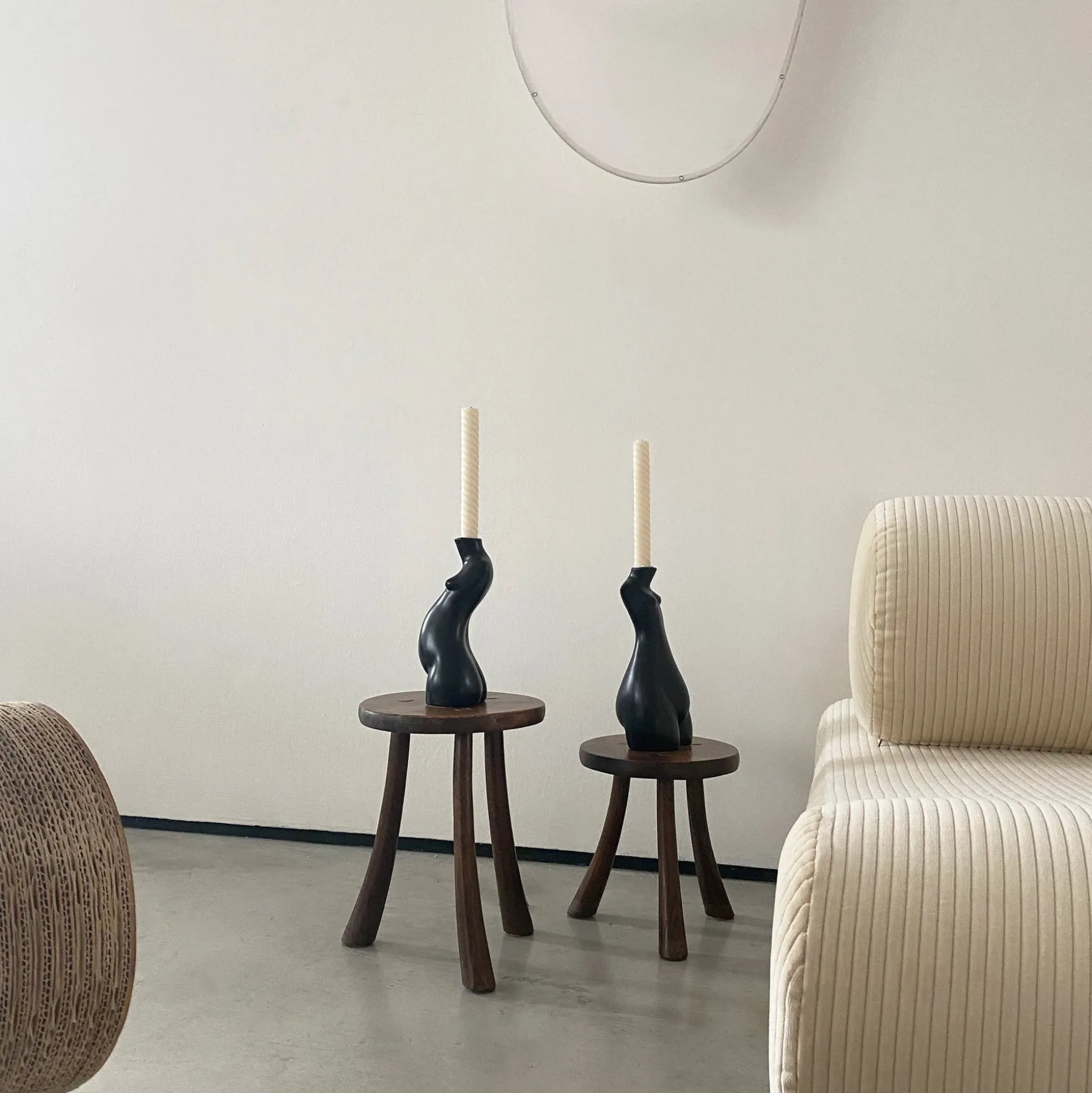 Bougeoir Tit For Tat Court (Noir Mat)