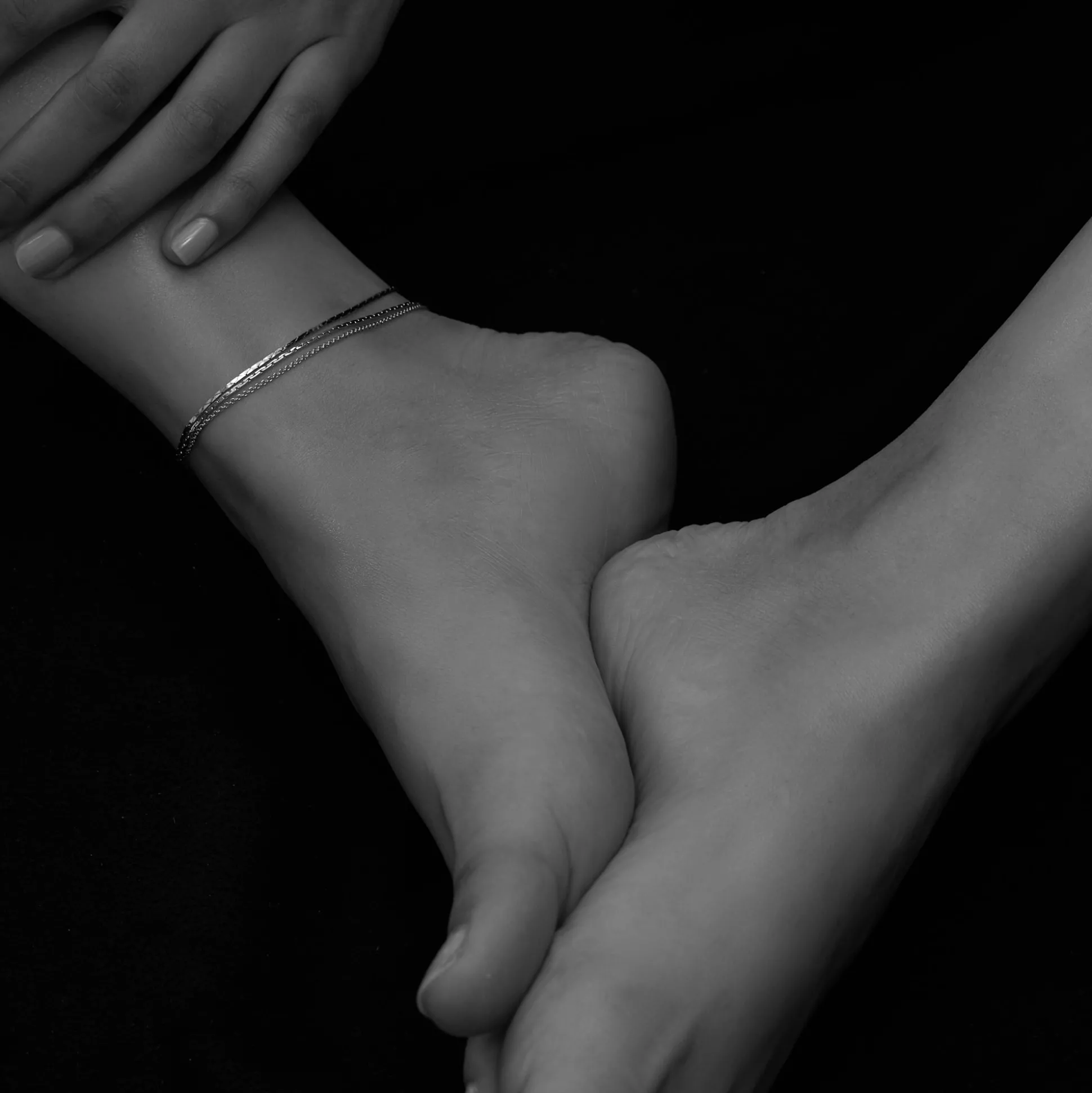 Bracelet De Cheville A Triple Chaine