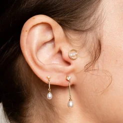 Clou D'Oreille En Perles Circle Trio