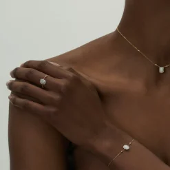 Collier D'Opale Carree