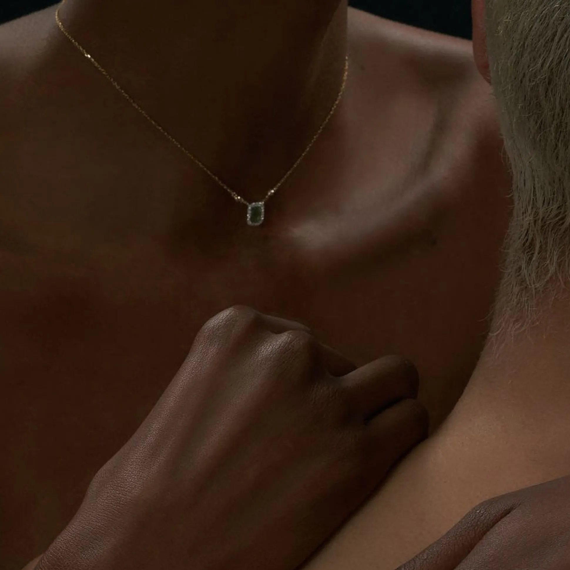 Collier Peridot Carre