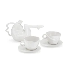 Theiere A Mesanges (Blanc Brillant)