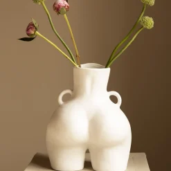 Vase Avec Poignees D'Amour (Blanc)