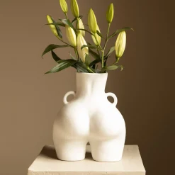 Vase Avec Poignees D'Amour (Blanc)