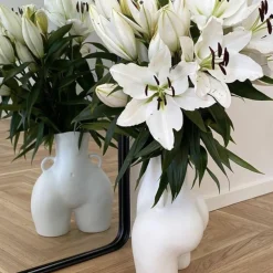 Vase Avec Poignees D'Amour (Blanc)