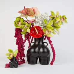 Vase Avec Poignees D'Amour (Noir)