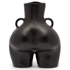 Vase Avec Poignees D'Amour (Noir)