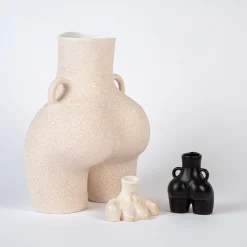 Vase Poignees D'Amour (Beige Mouchete)